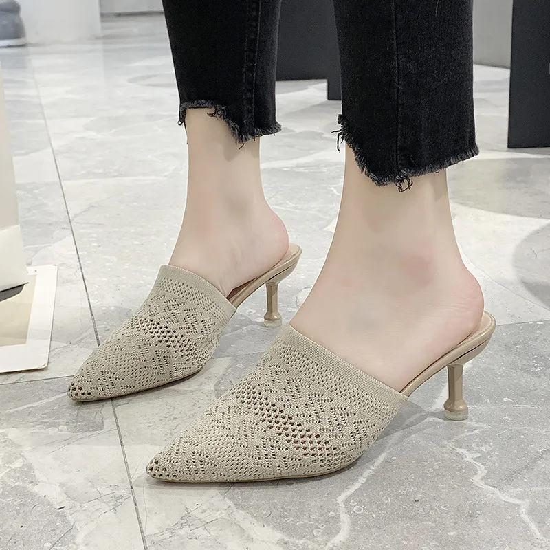 2021 pointed toe knitting fashion ladies half high heel high heel shoes lazy casual women slippers sandals and slippers sandals
2021 pointed toe knitting fashion ladies half high heel high heel shoes lazy casual women slippers sandals and slippers sandals