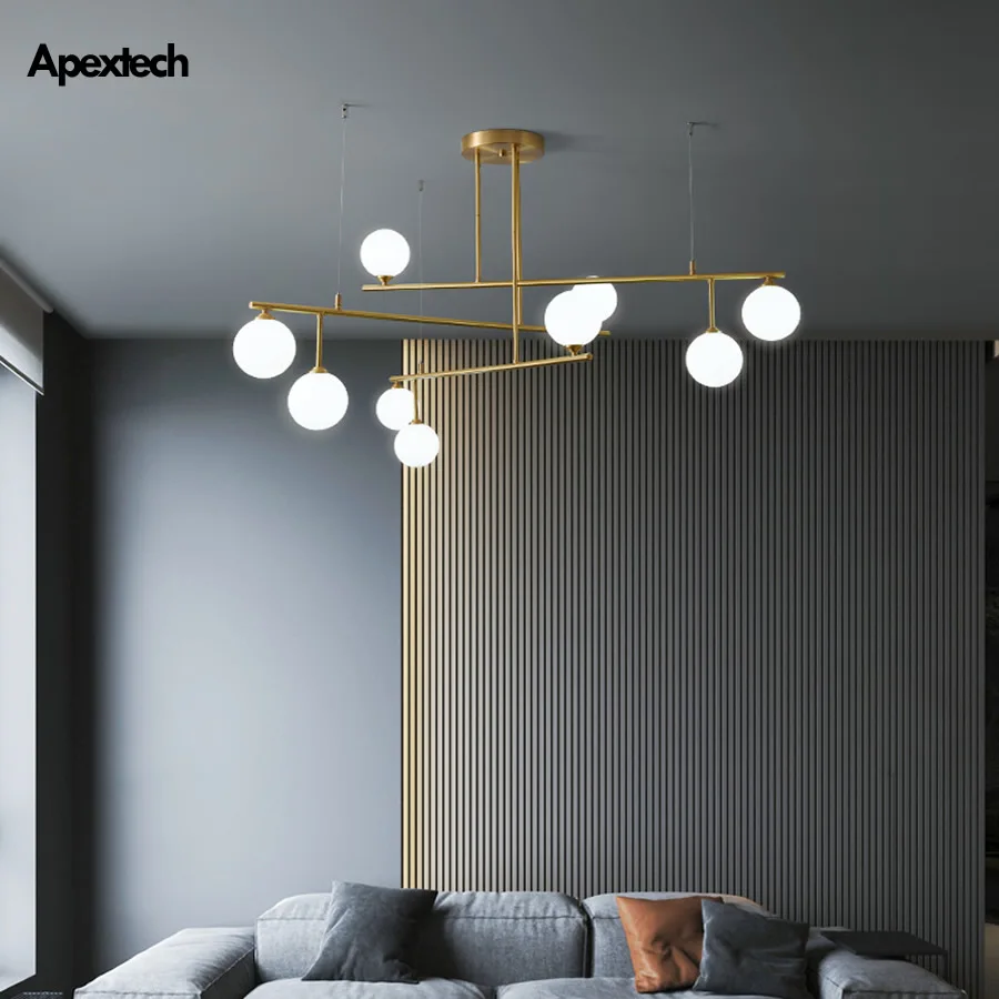 Brass Color Modern LED Chandelier Glass Ball Ceiling Hanging Lights Living Dining Room Art Deco Lighting Fixtures Kitchen Lights
Brass Color Modern LED Chandelier Glass Ball Ceiling Hanging Lights Living Dining Room Art Deco Lighting Fixtures Kitchen Lights