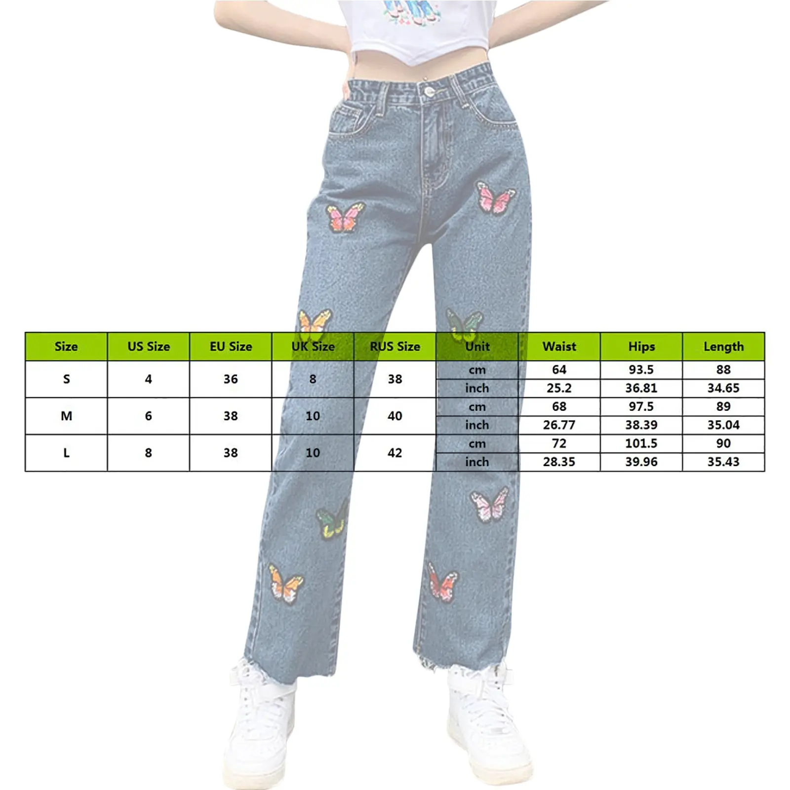 2020 New Fashion Spring and Autumn Women's High Waist Casual Loose Butterfly Embroidered Jeans
2020 New Fashion Spring and Autumn Women's High Waist Casual Loose Butterfly Embroidered Jeans