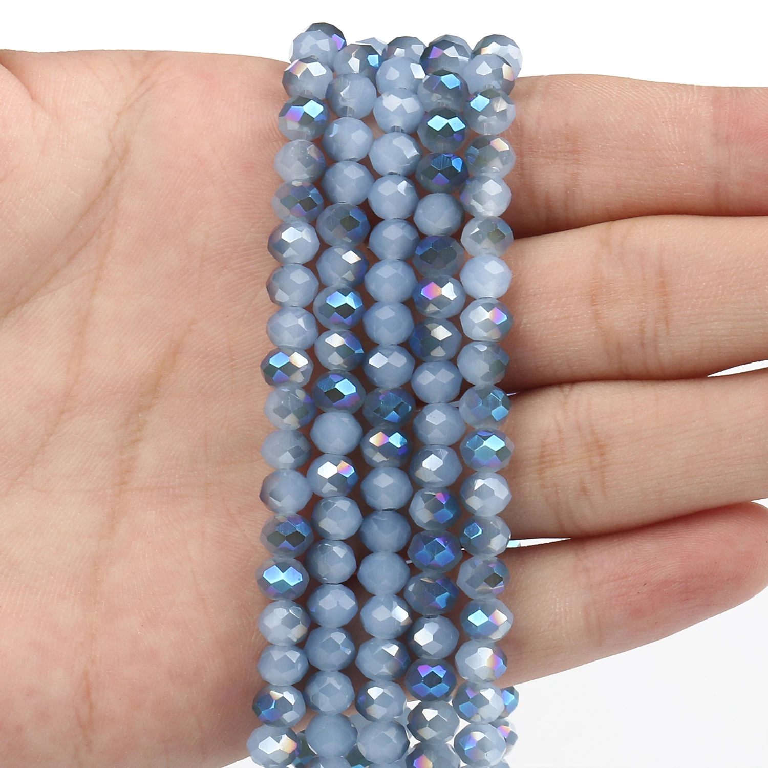 3 4 6 8mm Faceted Crystal Gray Blue Color Plating Round Loose Spacer Beads For Jewelry Making DIY Necklace Bracelet Wholesale
3 4 6 8mm Faceted Crystal Gray Blue Color Plating Round Loose Spacer Beads For Jewelry Making DIY Necklace Bracelet Wholesale