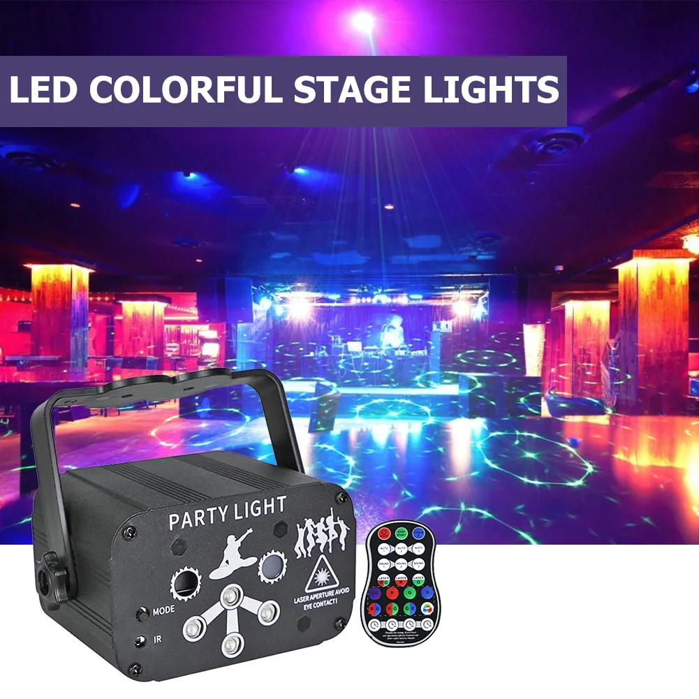 LED DJ Laser Projector Light Portable Move Voice Remote Control Projection Lamp Colorful Rotating Music Disco Stage Effect Light
LED DJ Laser Projector Light Portable Move Voice Remote Control Projection Lamp Colorful Rotating Music Disco Stage Effect Light