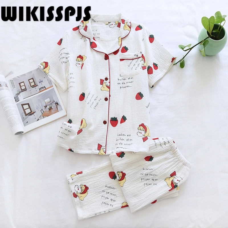 WIKISSPJS, летняя Домашняя одежда с коротким рукавом для девочек, комплект из двух предметов, летний пижамный комплект, женская пижама для девочек-подростков
WIKISSPJS, летняя Домашняя одежда с коротким рукавом для девочек, комплект из двух предметов, летний пижамный комплект, женская пижама для девочек-подростков