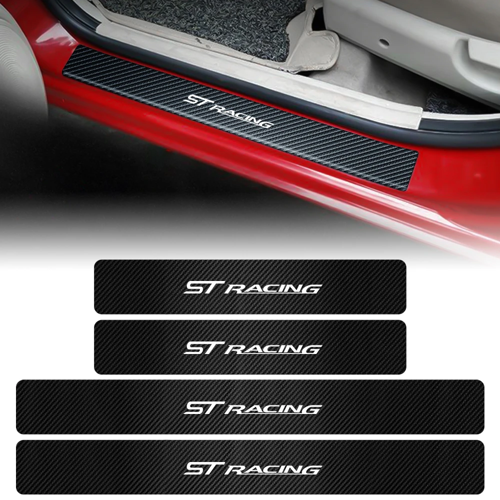 4pcs ST Racing Emblem Car Door Sill Threshold Carbon Fiber Scuff Guard Protector Sticker Fit for Ford Fiesta Mondeo Focus Fusion
4pcs ST Racing Emblem Car Door Sill Threshold Carbon Fiber Scuff Guard Protector Sticker Fit for Ford Fiesta Mondeo Focus Fusion