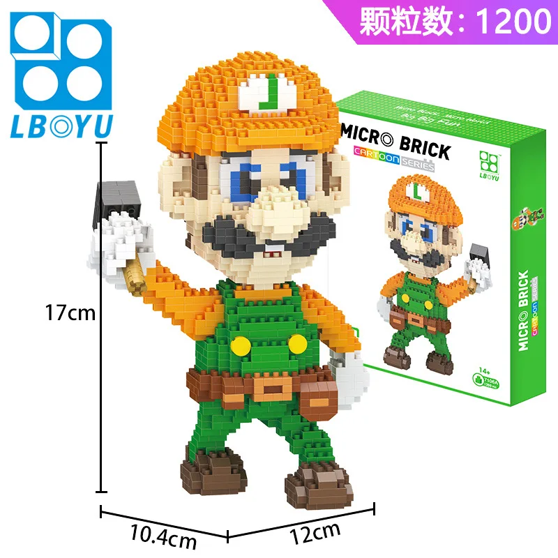 LBOYU Engineer Bros Diamond Building Blocks Super Wario Model Waluigi Micro Bricks Figure Toys For Children 7101A
LBOYU Engineer Bros Diamond Building Blocks Super Wario Model Waluigi Micro Bricks Figure Toys For Children 7101A