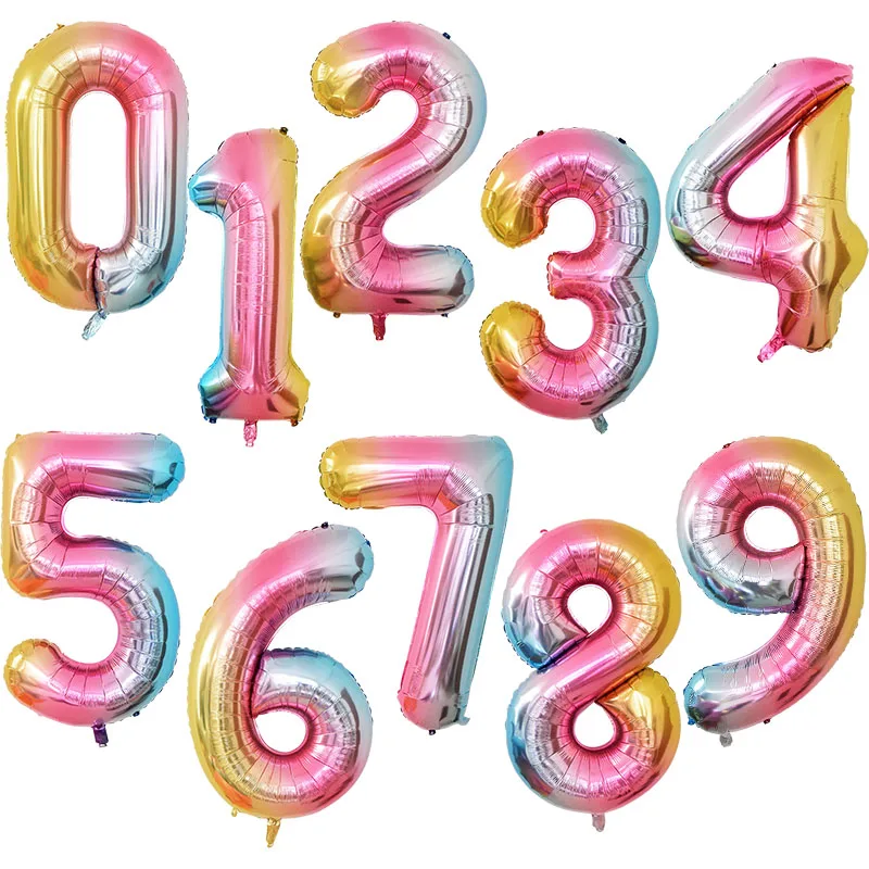 40 Inch Gradient Digital Aluminum Foil Balloon Number 0 1 2 3 4 5 6 7 8 9 Balloons for Children Adult Happy Birthday Decoration
40 Inch Gradient Digital Aluminum Foil Balloon Number 0 1 2 3 4 5 6 7 8 9 Balloons for Children Adult Happy Birthday Decoration