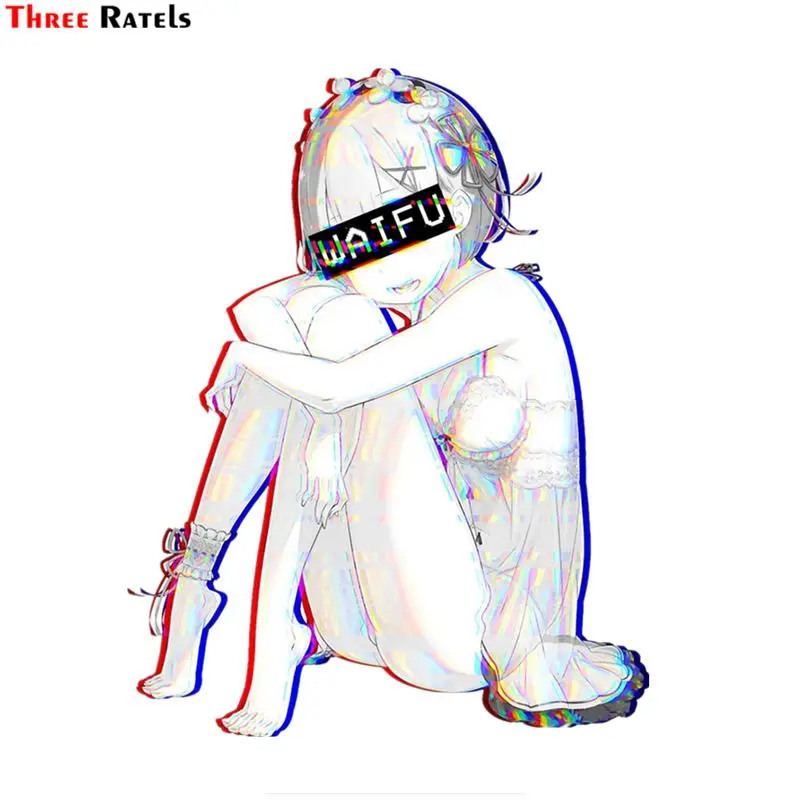 Наклейка Three Ratels FC505 REM Waifu сексуальные аниме девушки обнаженный автомобиль