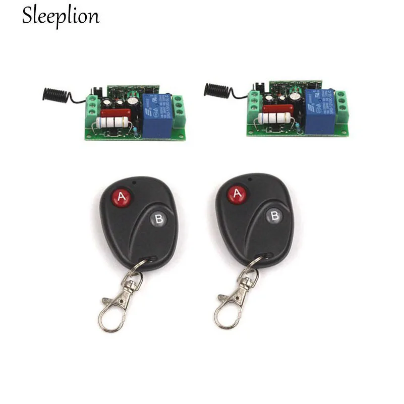 Sleeplion US AC 110V 10A Relay ON/OFF 1CH 2-Key 433MHz/315MHZ Wireless Switch Transmitter 2 Receiver
Sleeplion US AC 110V 10A Relay ON/OFF 1CH 2-Key 433MHz/315MHZ Wireless Switch Transmitter 2 Receiver