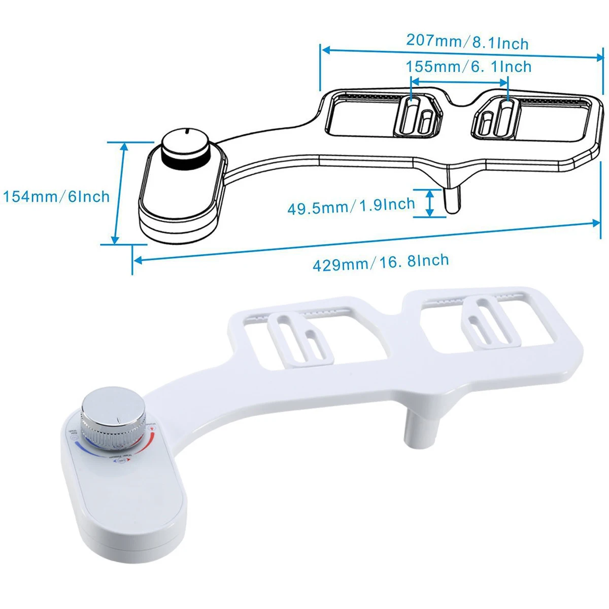 Non-Electric Mechanical Bidet Toilet Attachment with Dual Nozzle and Water Pressure AdjustmentHome Bidet
Non-Electric Mechanical Bidet Toilet Attachment with Dual Nozzle and Water Pressure AdjustmentHome Bidet