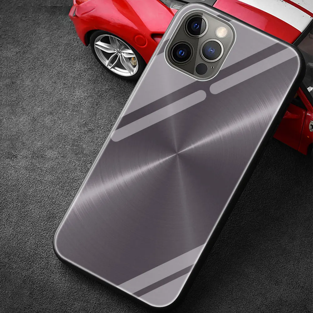 Brushed Metal Picture Glass Phone Accessories Cover Case for Apple iPhone 12 11 Pro MAX 8 7 6 6S Plus XS Silicone Edge Shell
Brushed Metal Picture Glass Phone Accessories Cover Case for Apple iPhone 12 11 Pro MAX 8 7 6 6S Plus XS Silicone Edge Shell