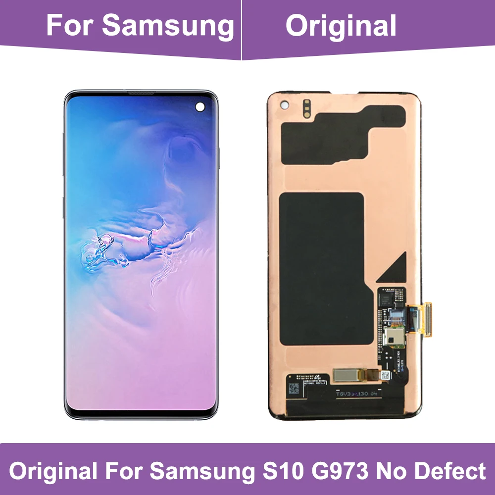 Оригинальный ЖК-дисплей AMOLED для SAMSUNG Galaxy S10 G973 SM-G973F/DS G973U, ЖК-дисплей, сенсорный экран, дигитайзер, замена
Оригинальный ЖК-дисплей AMOLED для SAMSUNG Galaxy S10 G973 SM-G973F/DS G973U, ЖК-дисплей, сенсорный экран, дигитайзер, замена