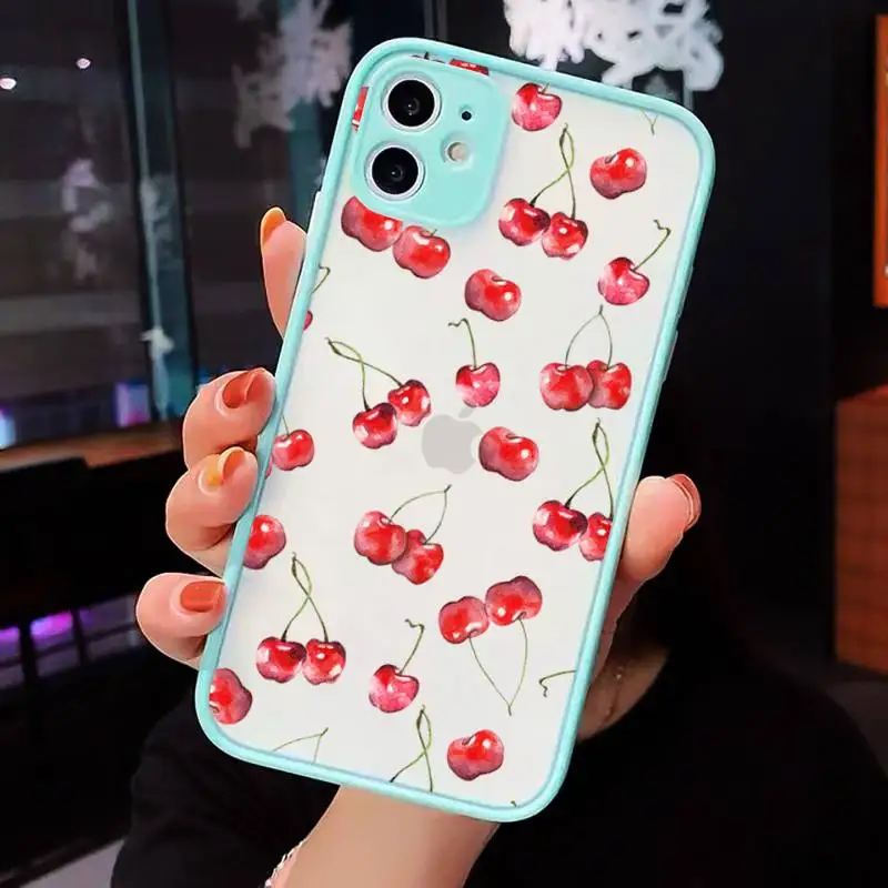 Cute Strawberry Cherry Phone Case Matte Transparent For iPhone 12 Mini 11 Pro XR XS Max 7 8 Plus
Cute Strawberry Cherry Phone Case Matte Transparent For iPhone 12 Mini 11 Pro XR XS Max 7 8 Plus