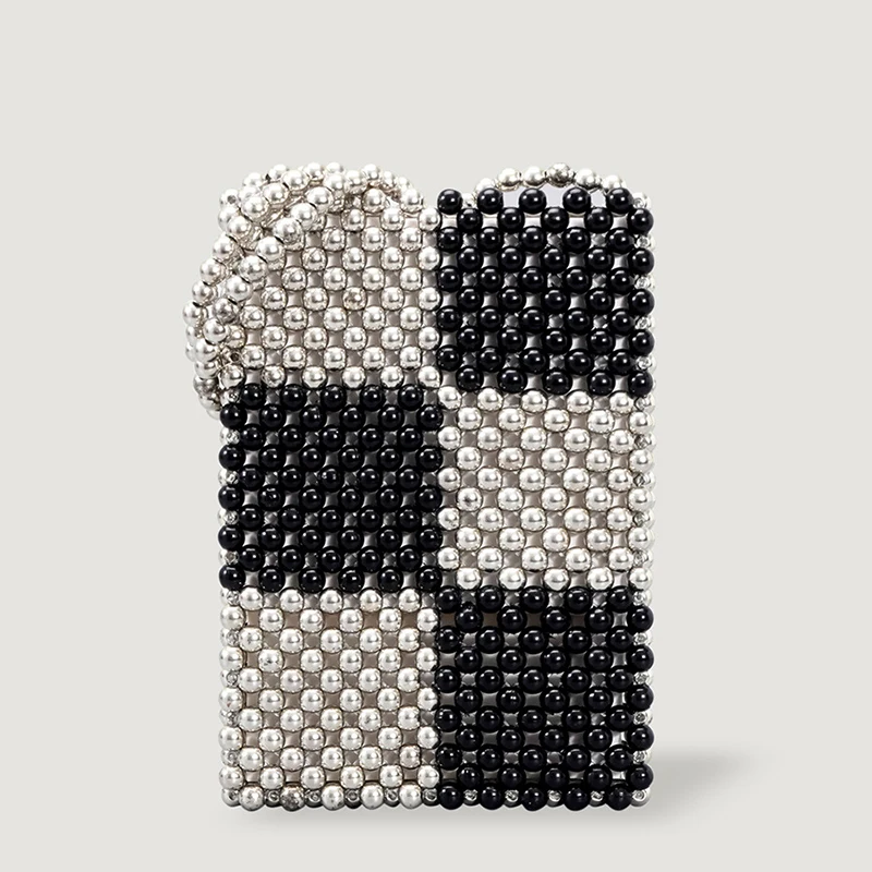 New Personality Acrylic Handmade Beaded Handbags Women Bag Designer Black and White Plaid Shoulder Beach Tote 2020 Crossbody Bag
New Personality Acrylic Handmade Beaded Handbags Women Bag Designer Black and White Plaid Shoulder Beach Tote 2020 Crossbody Bag