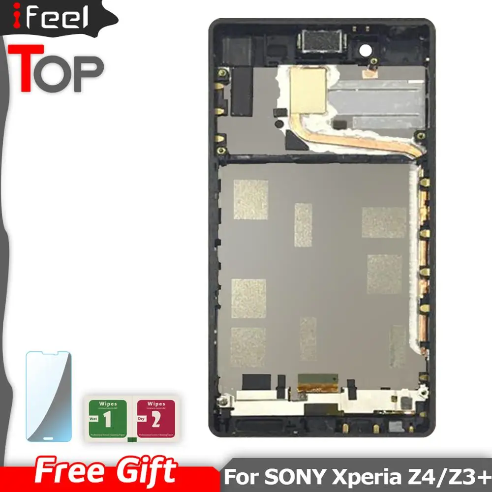 ЖК дисплей с дигитайзером сенсорного экрана рамкой для Sony Xperia Z3 Plus Z4 E6553 E6533 E5663 + 5 2