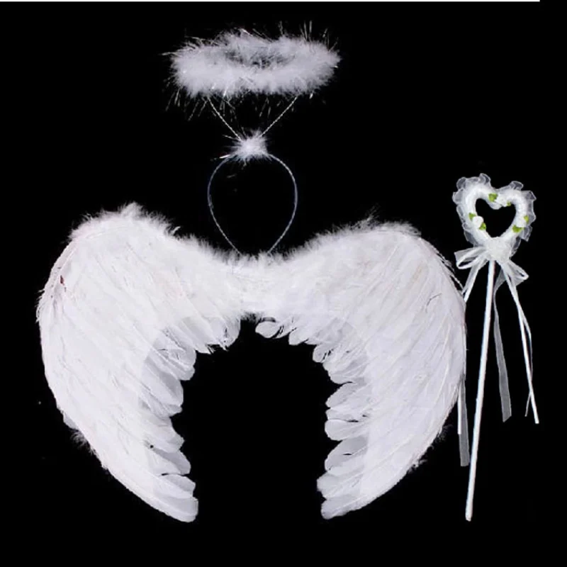 Перо ангельские крылья феи палочка Halo комплекты из 3 предметов костюмы на