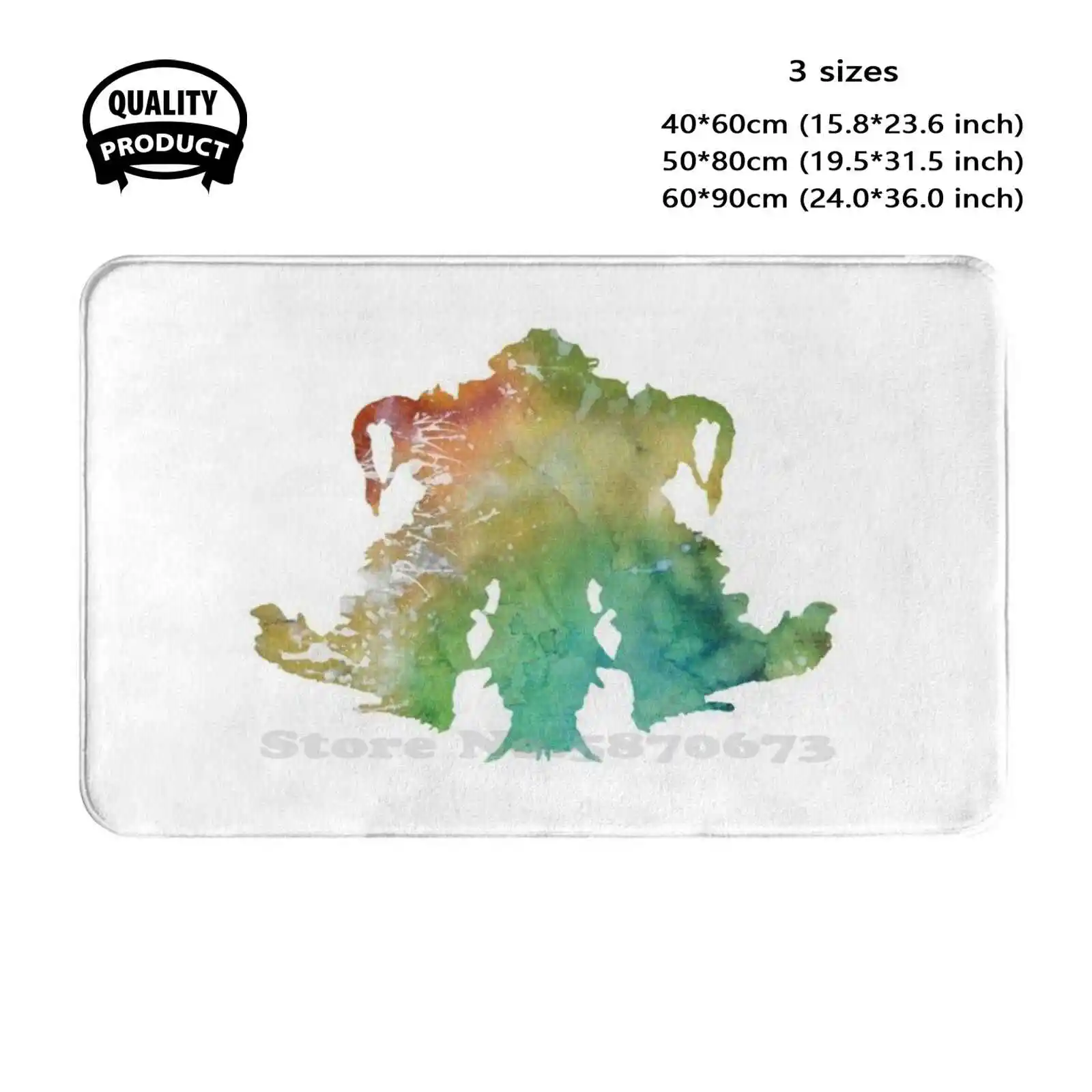 Rorschach Inkblot Test Мягкая подушка Домашний ковер Дверной коврик Автомобильный 4