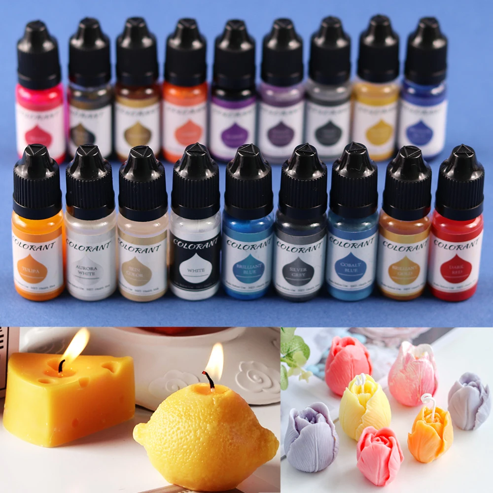24 Color 10ml Candle Soap Pigment Liquid Colorant Resin Coloring Dye for DIY Candle Soap Epoxy Resin Mold Craft Making Pigments
24 Color 10ml Candle Soap Pigment Liquid Colorant Resin Coloring Dye for DIY Candle Soap Epoxy Resin Mold Craft Making Pigments