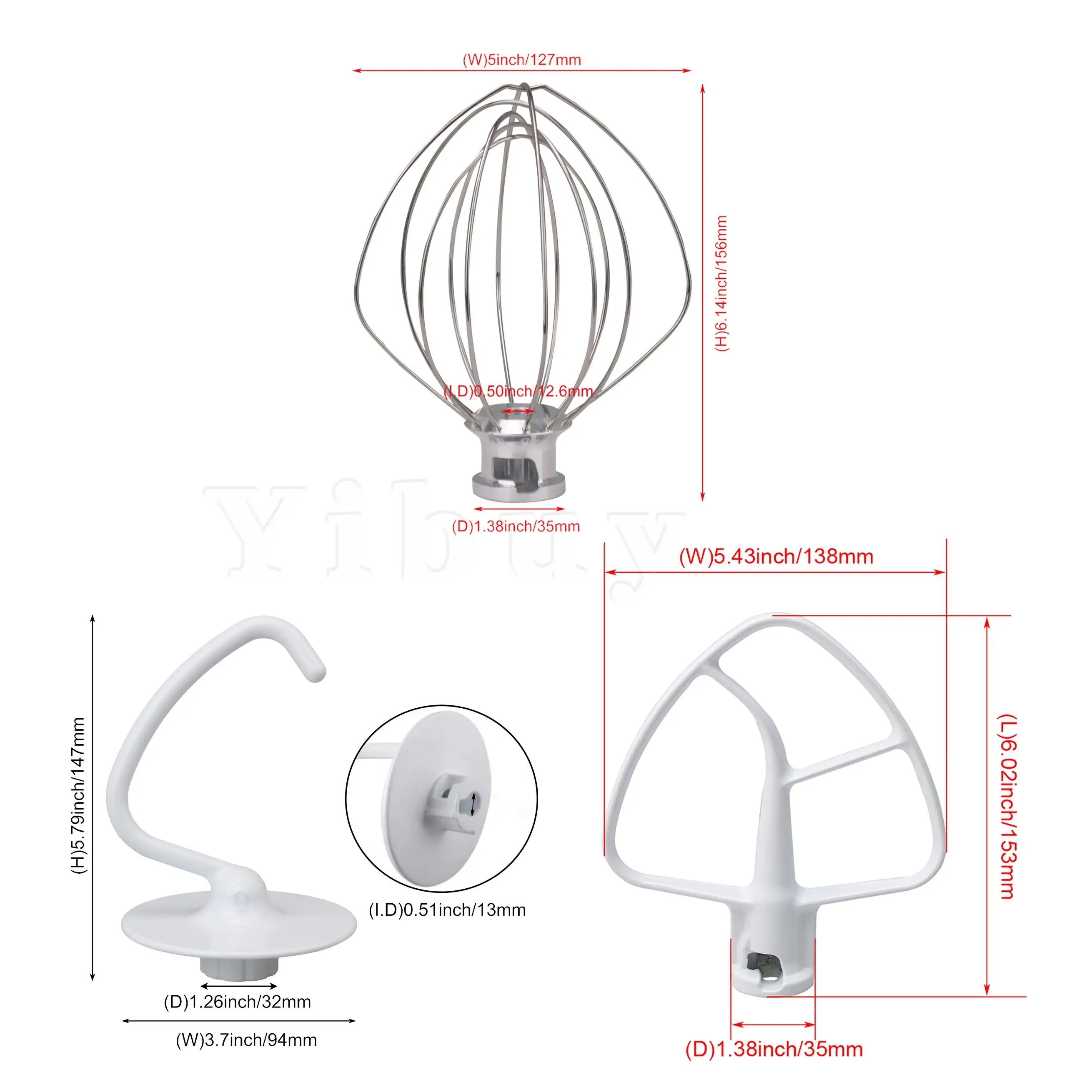 3 x K45DH Coated Dough Hook 4.5-5QT K45WW Wire Whip K45B Flat Mixing Pad
3 x K45DH Coated Dough Hook 4.5-5QT K45WW Wire Whip K45B Flat Mixing Pad