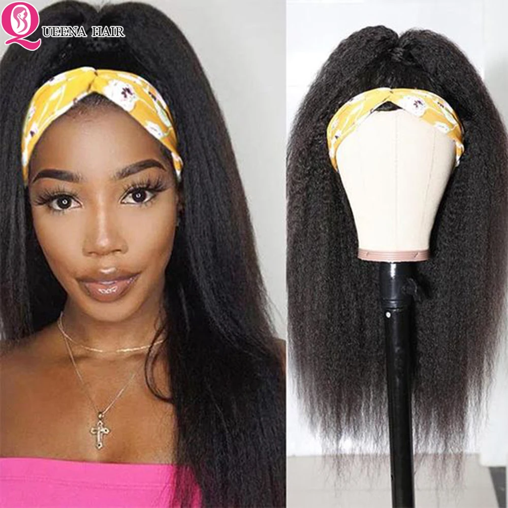 Headband Wig Human Hair Kinky Straight Wigs For Women Full Machine Wig With Headband 30 Inch Peruvian Yaki Straight Headband Wig 
Headband Wig Human Hair Kinky Straight Wigs For Women Full Machine Wig With Headband 30 Inch Peruvian Yaki Straight Headband Wig