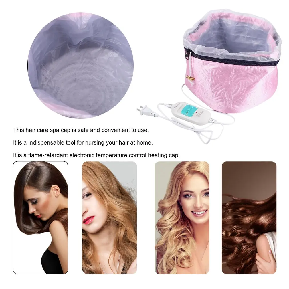220V Electric Hair Thermal Treatment Beauty Steamer SPA Nourishing Hair Care Cap Waterproof and Anti-electricity Control Heating
220V Electric Hair Thermal Treatment Beauty Steamer SPA Nourishing Hair Care Cap Waterproof and Anti-electricity Control Heating