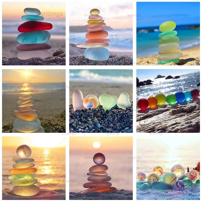 Colorful Stone 5D Diy Diamond Painting Cross Stitch Full Square Drill Sea Beach Scenery Picture of Rhinestone Mosaic Decor Gift
Colorful Stone 5D Diy Diamond Painting Cross Stitch Full Square Drill Sea Beach Scenery Picture of Rhinestone Mosaic Decor Gift
