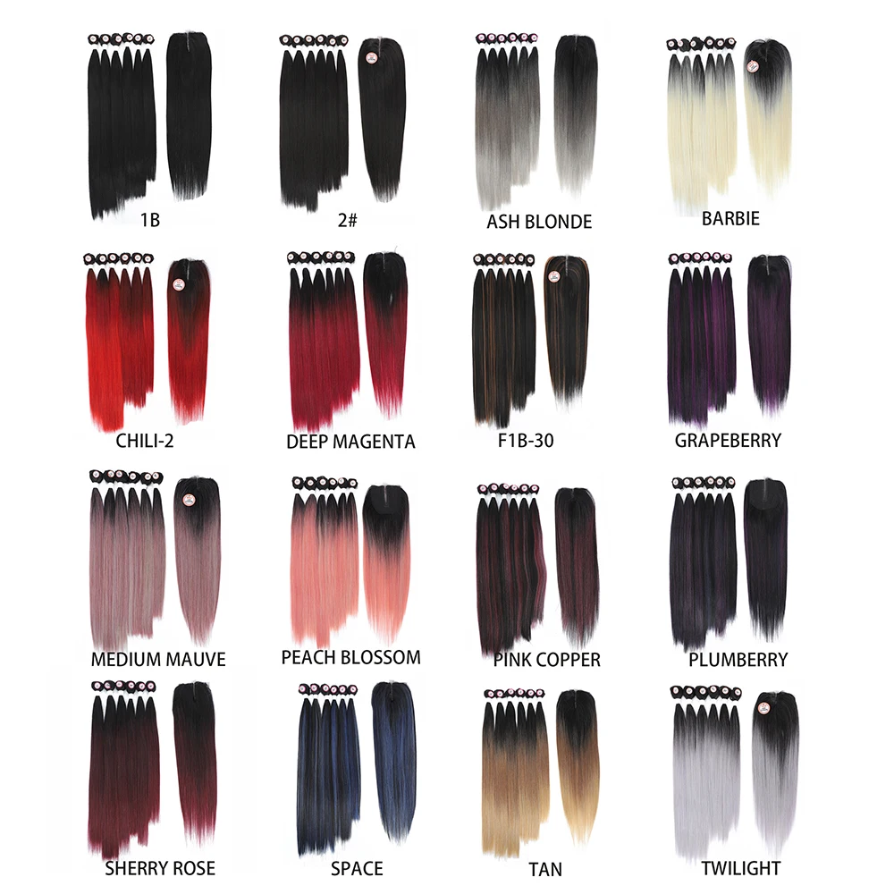 Straight Bundles Hair Extensions Magenta Color Synthetic Hair Weave Bundles Wig SOKU Free 4*4 Closure Nature Deep Weave 6 Bundle
Straight Bundles Hair Extensions Magenta Color Synthetic Hair Weave Bundles Wig SOKU Free 4*4 Closure Nature Deep Weave 6 Bundle