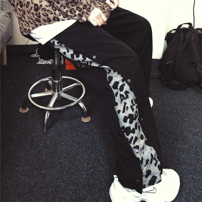 Sakurada Kawashima Stylish Ins Street Tide Brand Hip-Hop Leopard Splicing Lines Buckle Pants Straight-Leg Trousers for Men and
Sakurada Kawashima Stylish Ins Street Tide Brand Hip-Hop Leopard Splicing Lines Buckle Pants Straight-Leg Trousers for Men and