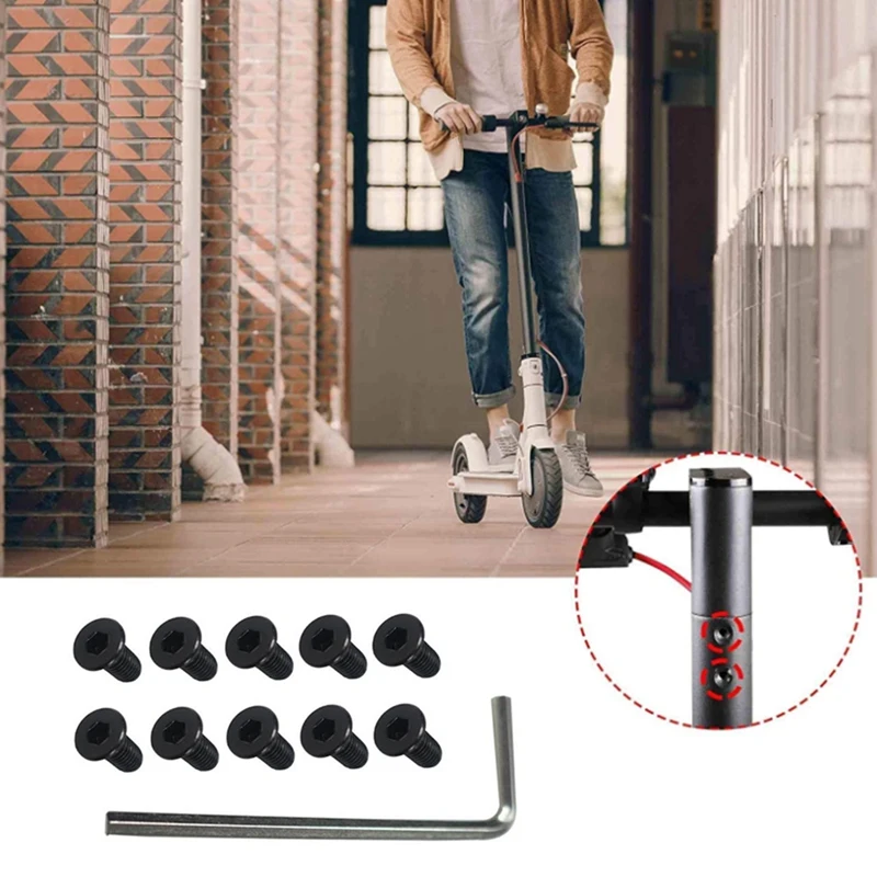 10Pcs Scooter Handlebar Front Fork Tube Screws with Hexagon Handle Replacement Parts Kits for M365 Ninebot Es2
10Pcs Scooter Handlebar Front Fork Tube Screws with Hexagon Handle Replacement Parts Kits for M365 Ninebot Es2