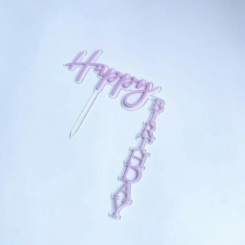 Delidge 1PC Actylic Happy Birthday Words Cake Topper Card Birthday Party Candy Color Cake Toppers Cake Decoration Supplies
Delidge 1PC Actylic Happy Birthday Words Cake Topper Card Birthday Party Candy Color Cake Toppers Cake Decoration Supplies