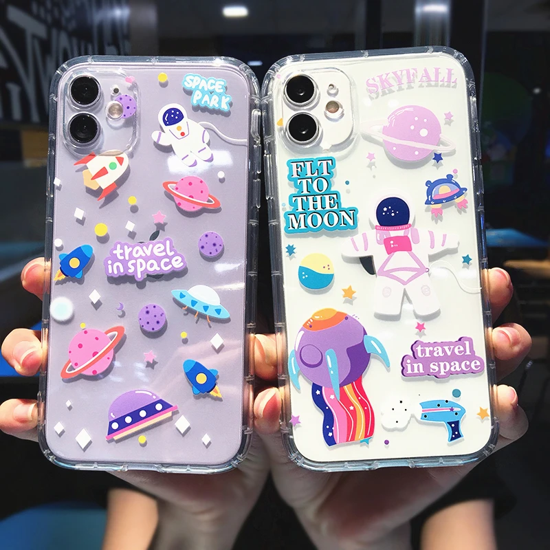 Cute Cartoon Space Astronaut Planet Phone Case For iPhone 13 Pro MAX 12 11 X XS XR 7 8 Plus SE Transparent Soft Shockproof Cover
Cute Cartoon Space Astronaut Planet Phone Case For iPhone 13 Pro MAX 12 11 X XS XR 7 8 Plus SE Transparent Soft Shockproof Cover