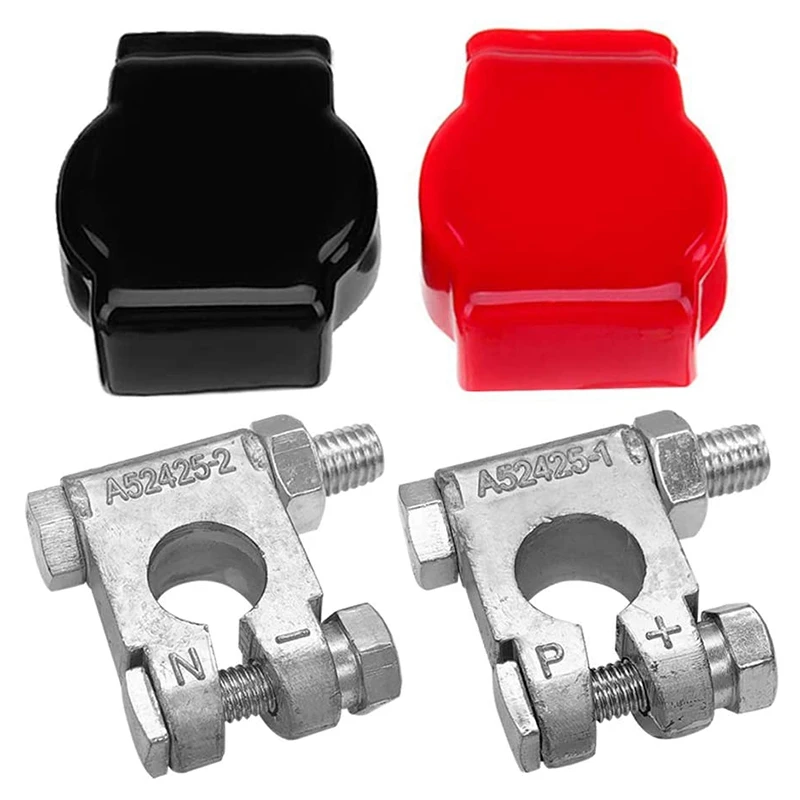 Battery Terminals(Heavy Duty) Battery Terminal Negative & Positive with Plastic Cover Made of Lead Alloy Kit
Battery Terminals(Heavy Duty) Battery Terminal Negative & Positive with Plastic Cover Made of Lead Alloy Kit