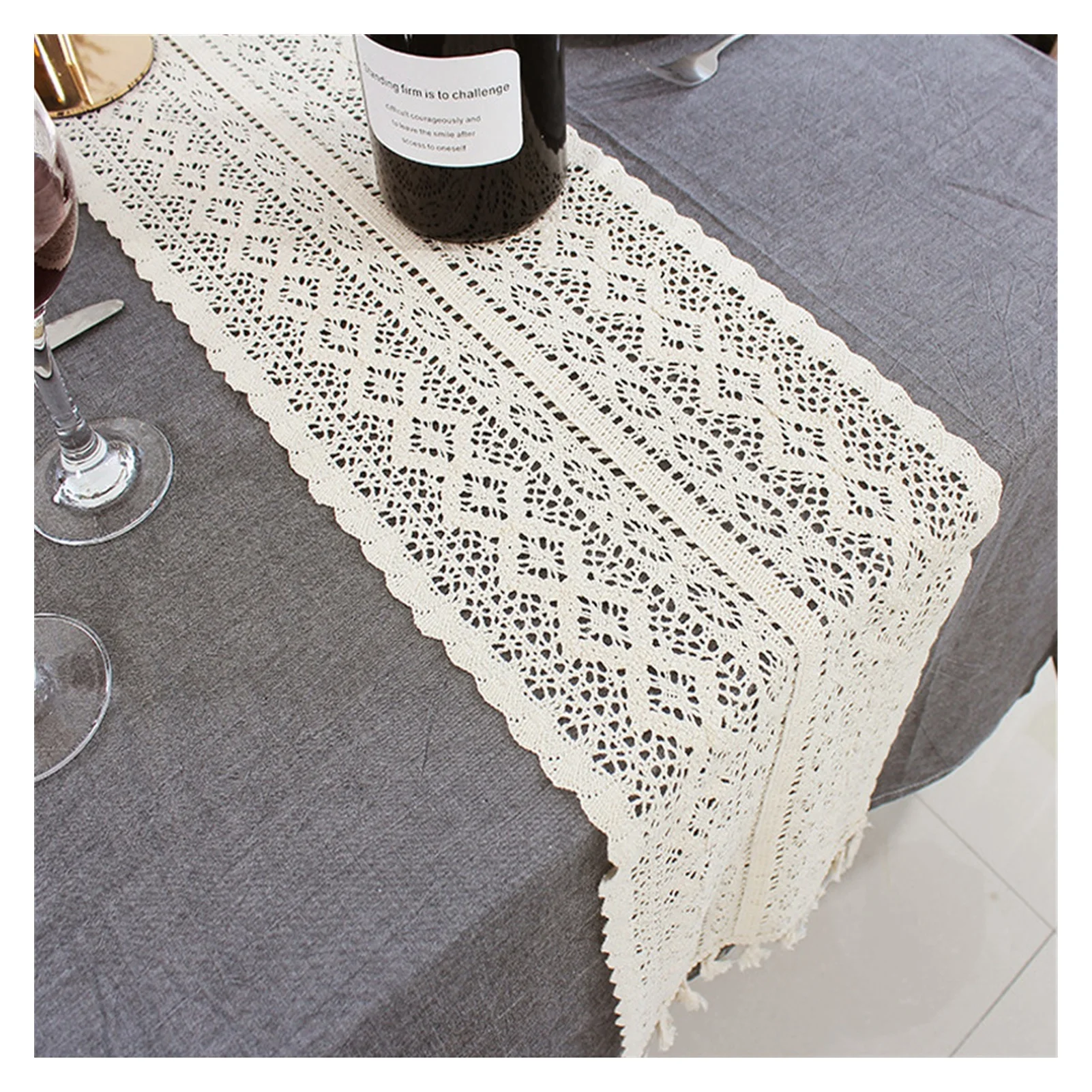 2022NEW Crochet Hollow Lace Table Runner Tassels Beige 100% Cotton Wedding Decor Tablecloth Nordic Romance Table Cover Coffee 
2022NEW Crochet Hollow Lace Table Runner Tassels Beige 100% Cotton Wedding Decor Tablecloth Nordic Romance Table Cover Coffee
