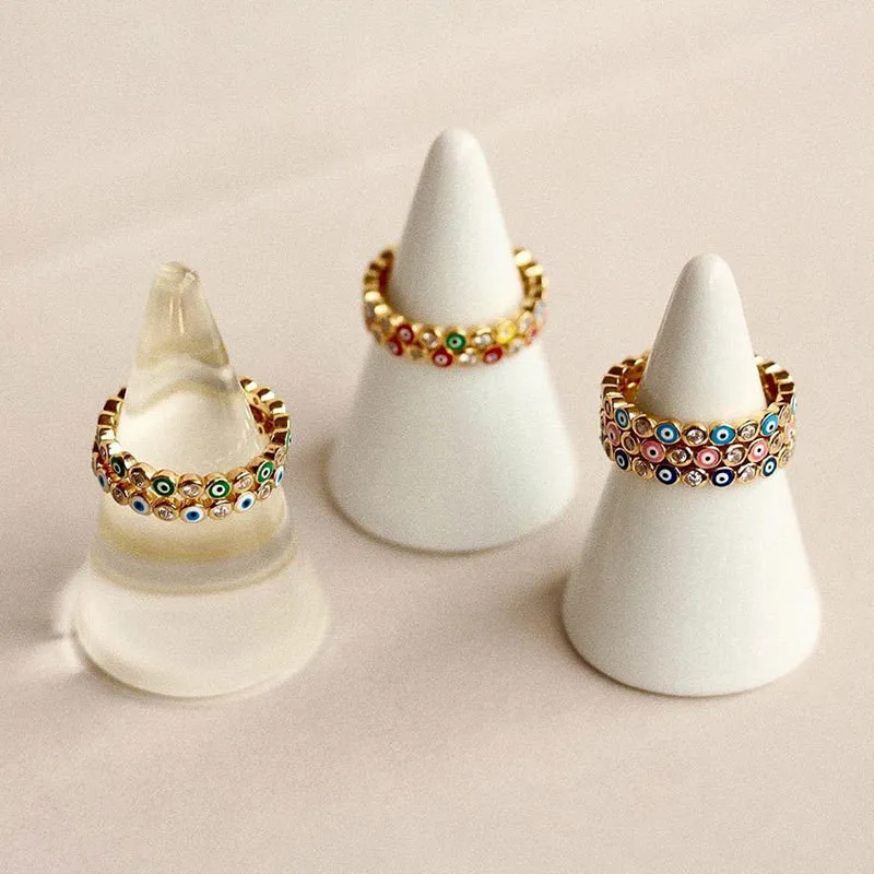 Fashion Evil Eye Rings for Women Couple Turkish Cute Jewelry Femme Finger Rhinestone Cuff Ring Gold Color Party Lady Men Gifts
Fashion Evil Eye Rings for Women Couple Turkish Cute Jewelry Femme Finger Rhinestone Cuff Ring Gold Color Party Lady Men Gifts