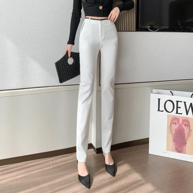 Korean Style Office Lady Full Length Work Pants Fashion Female High Waist Pocket Straight Pencil Pants Casual Women Trousers
Korean Style Office Lady Full Length Work Pants Fashion Female High Waist Pocket Straight Pencil Pants Casual Women Trousers