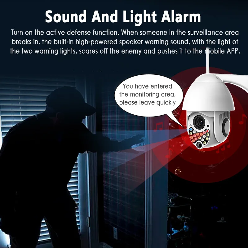 Wifi camera 1080p network video surveillance automatic tracking ip camera HD PTZ home waterproof monitoring mobile phone remote
Wifi camera 1080p network video surveillance automatic tracking ip camera HD PTZ home waterproof monitoring mobile phone remote