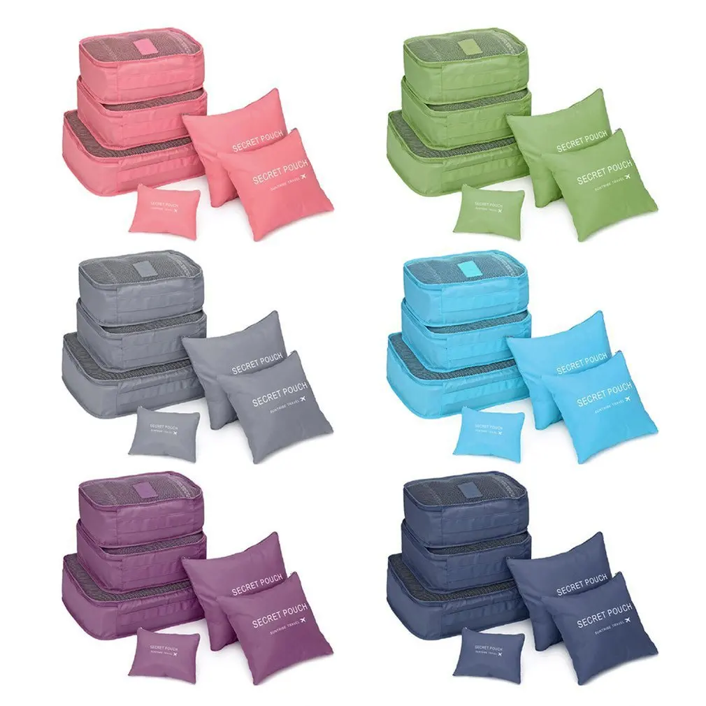 Korean Style Portable Durable Eco-Friendly 6 Pcs/Set Square Travel Home Luggage Storage Bags Clothes Organizer Pouch Case
Korean Style Portable Durable Eco-Friendly 6 Pcs/Set Square Travel Home Luggage Storage Bags Clothes Organizer Pouch Case