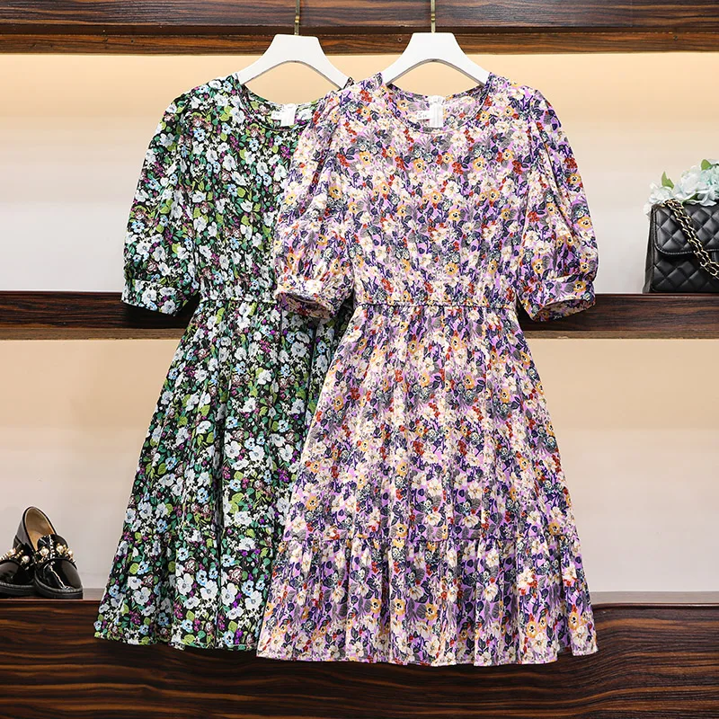 EHQAXIN Plus Size Floral Dress Women Summer 2021 Vintage Print Puff Sleeve Elasticity High Waiat Ruffle Dress Female L-5XL
EHQAXIN Plus Size Floral Dress Women Summer 2021 Vintage Print Puff Sleeve Elasticity High Waiat Ruffle Dress Female L-5XL