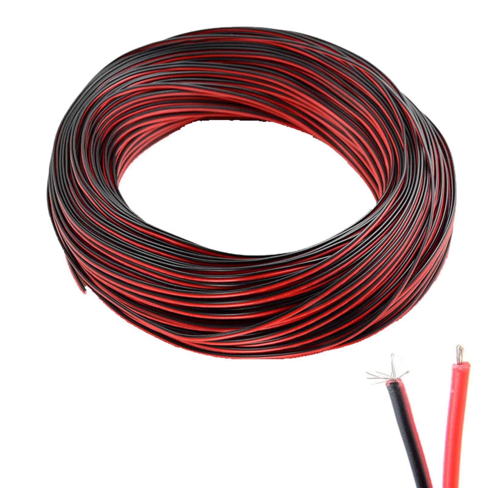 

Луженая медь, 22AWG 2-контактный красный черный кабель изолированный ПВХ провод, 2 P 22 awg многожильный провод, электрический кабель, светодиодный электронный провод