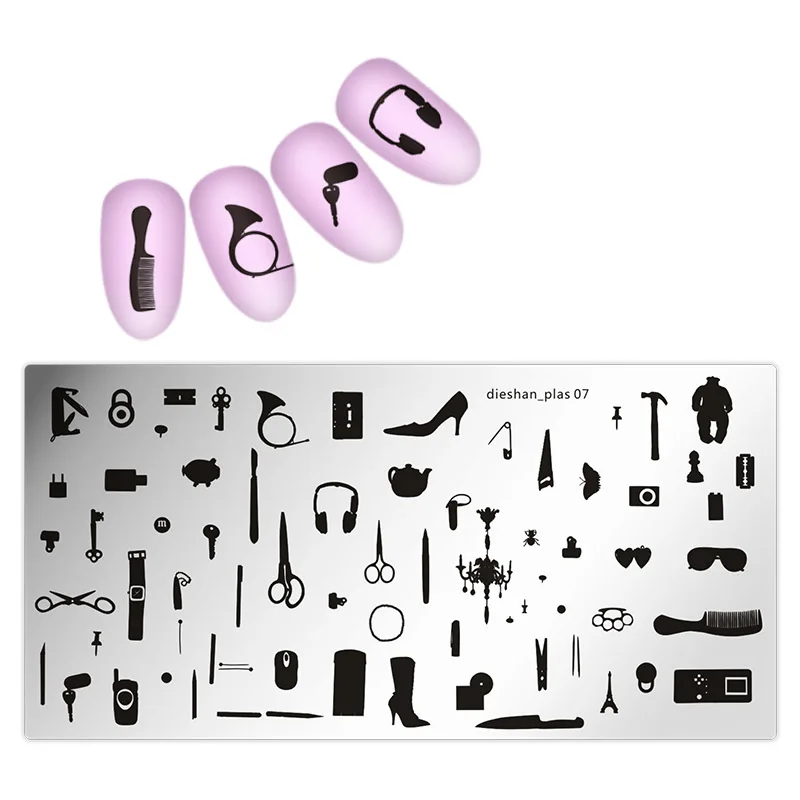 Nail Stamping Template Plates 1 Pcs Rectangle 6*12cm Nail Art Stamping Plate dieshan_Footprint Printing Pattern Plate Decoration
Nail Stamping Template Plates 1 Pcs Rectangle 6*12cm Nail Art Stamping Plate dieshan_Footprint Printing Pattern Plate Decoration