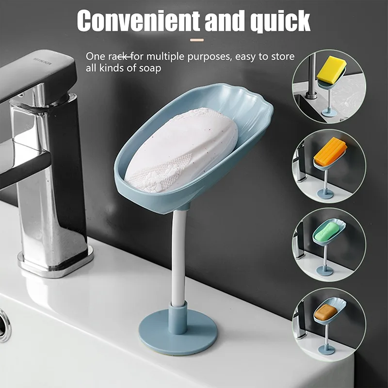 Leaf-Shaped Free Punching And Pasting Wall Mounted Dual Purpose Soap Dish for Bathroom Soap Holder Stand Box Shaped Soap Box
Leaf-Shaped Free Punching And Pasting Wall Mounted Dual Purpose Soap Dish for Bathroom Soap Holder Stand Box Shaped Soap Box