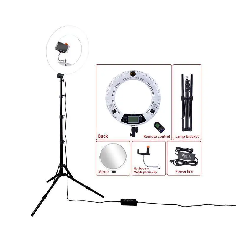 Yidoblo White FE-480II 5500K Dimmable Camera Photo/Studio/Phone/Video 18 96W 480 LED Ring Light LED Lamp+200cm tripod +Bag Kit
Yidoblo White FE-480II 5500K Dimmable Camera Photo/Studio/Phone/Video 18 96W 480 LED Ring Light LED Lamp+200cm tripod +Bag Kit