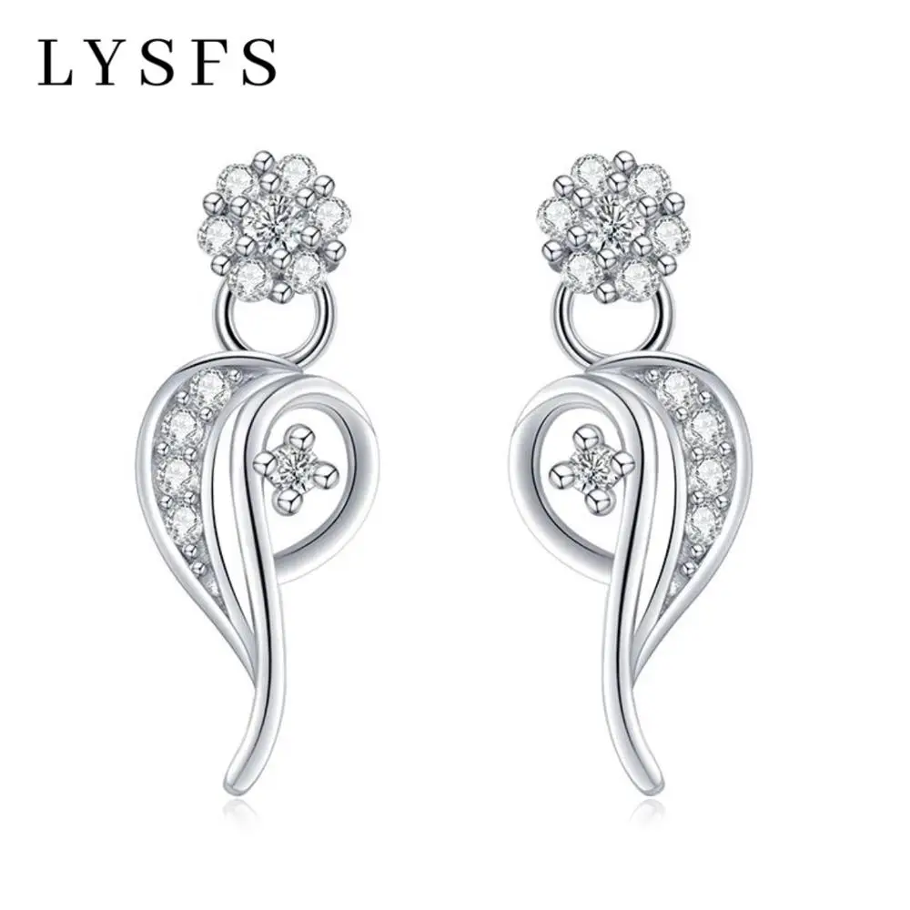 LYSFS 925 Silver Jewelry Stud Earrings For Women AAA Zircon Classic Silver Earrings
LYSFS 925 Silver Jewelry Stud Earrings For Women AAA Zircon Classic Silver Earrings