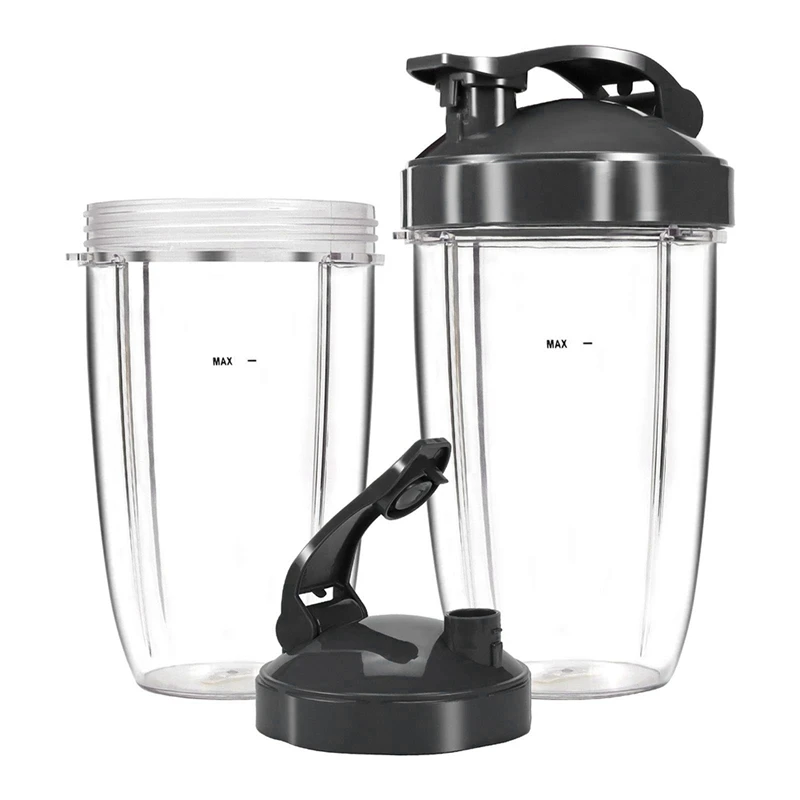 24Oz Blender Replacement Cup with 2 Flip Top to Go Lids Compatible for Nutribullet 600W/900W, NB-101S, NB-101B Series 
24Oz Blender Replacement Cup with 2 Flip Top to Go Lids Compatible for Nutribullet 600W/900W, NB-101S, NB-101B Series