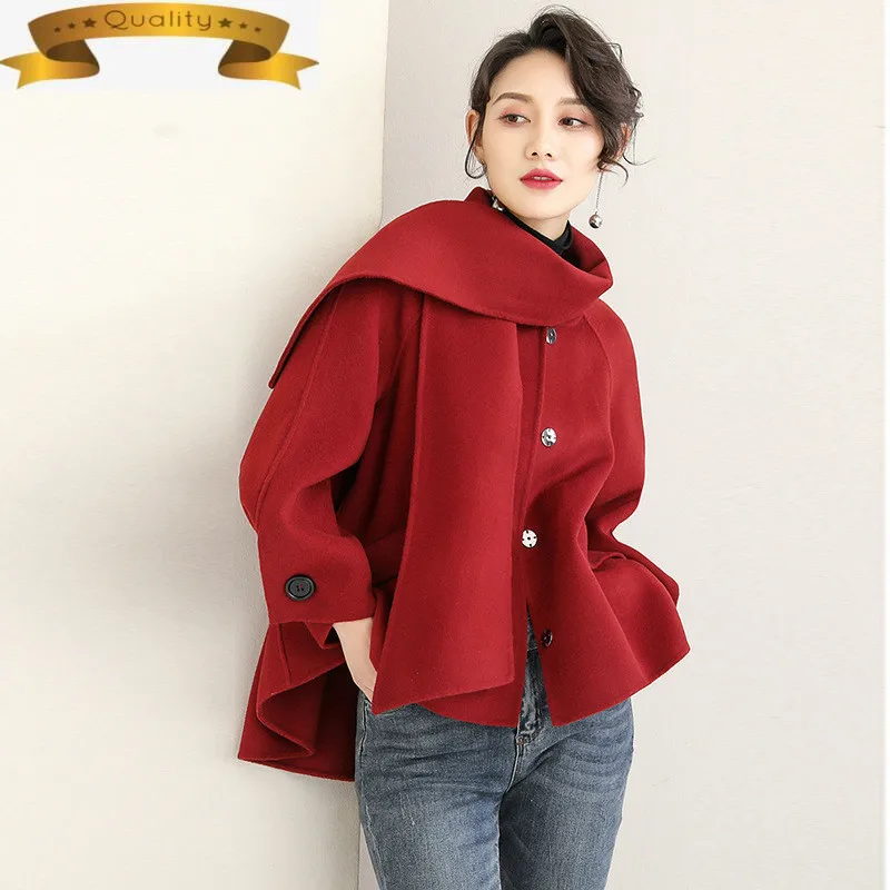 Coat 100% Female Wool Jacket Red Korean Cloak Black Fashion Overcoat Women Spring Autumn Coats and Jackets 2021 11QLH1011 KJ4083
Coat 100% Female Wool Jacket Red Korean Cloak Black Fashion Overcoat Women Spring Autumn Coats and Jackets 2021 11QLH1011 KJ4083