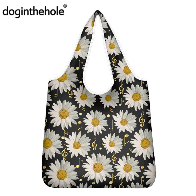 Doginthehole Daisy Musical Note Print Casual Shopping Bags Flower Family Daily Large Capacity Storage Sac ECO Black Shopper Tote
Doginthehole Daisy Musical Note Print Casual Shopping Bags Flower Family Daily Large Capacity Storage Sac ECO Black Shopper Tote