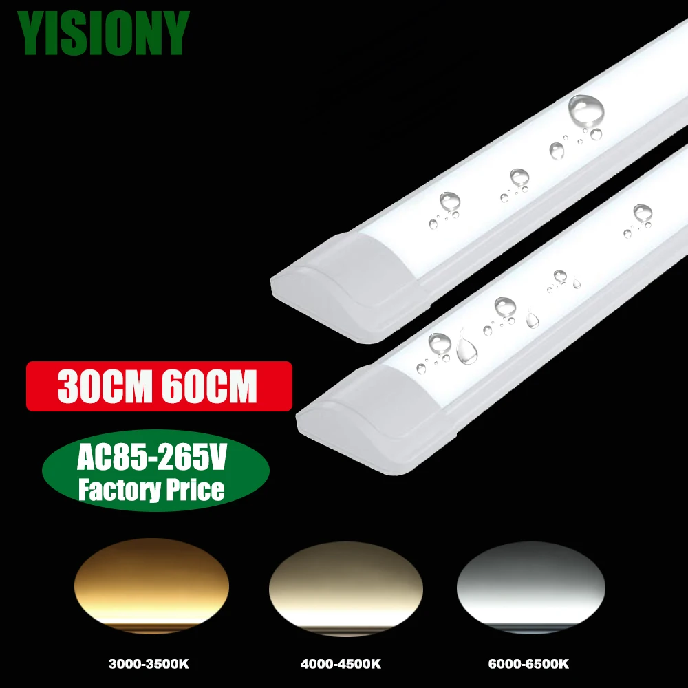 

YISIONY 10W 20W 30/60CM LED Linear Lamp 4000K 6000K Wall Bar Lights Batten Tube Ceiling Closet Lightings LED Light Home Office