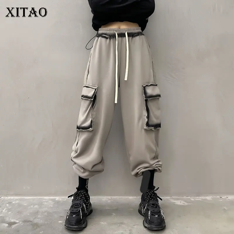 XITAO Loose Big Pocket Pants Women Casual Fashion Cargo Pants Contrast Color Bandage Elastic Waist 2021 Autumn New WMD2796
XITAO Loose Big Pocket Pants Women Casual Fashion Cargo Pants Contrast Color Bandage Elastic Waist 2021 Autumn New WMD2796