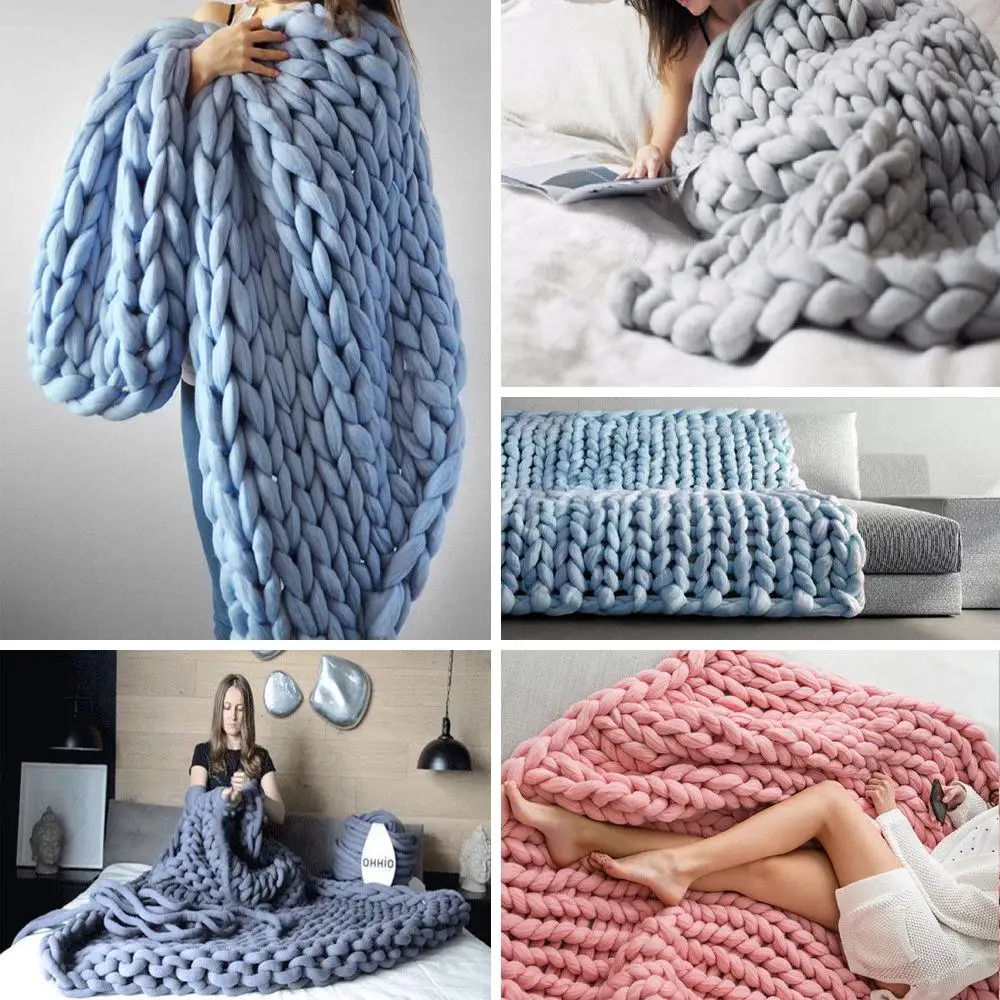 Sofa Blanket Woollen Blanket Throw Blanket Warm Knitted Comfortable Convenient Hand-Woven Blankets and Throws
Sofa Blanket Woollen Blanket Throw Blanket Warm Knitted Comfortable Convenient Hand-Woven Blankets and Throws