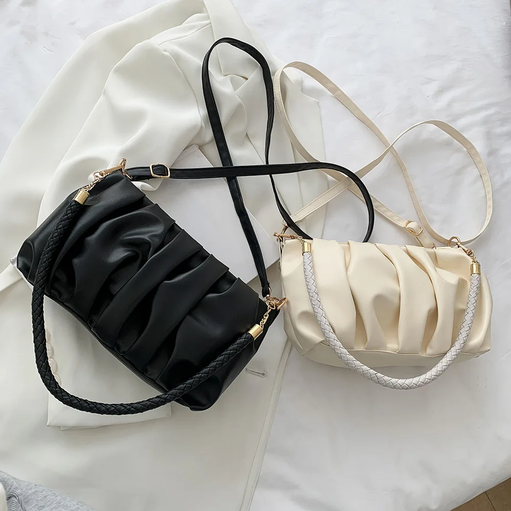 Retro Pleated PU Leather Women Underarm Shoulder Bags Handbags Fashion Pure Color Ladies Casual Small Shoulder Crossbody Bags
Retro Pleated PU Leather Women Underarm Shoulder Bags Handbags Fashion Pure Color Ladies Casual Small Shoulder Crossbody Bags