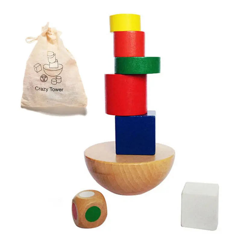 1 Набор детских геометрических блоков балансирующая игра холщовая игрушка