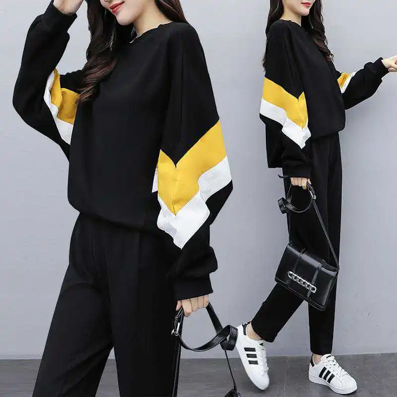 Exercise Set Women 2021 New Spring And Autumn Female Sportswear Student Teenager Girl Sweatshirt Pant Black Hot Sale 035
Exercise Set Women 2021 New Spring And Autumn Female Sportswear Student Teenager Girl Sweatshirt Pant Black Hot Sale 035